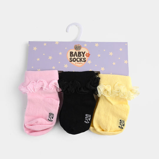 Baby Girls 3 Pair Socks