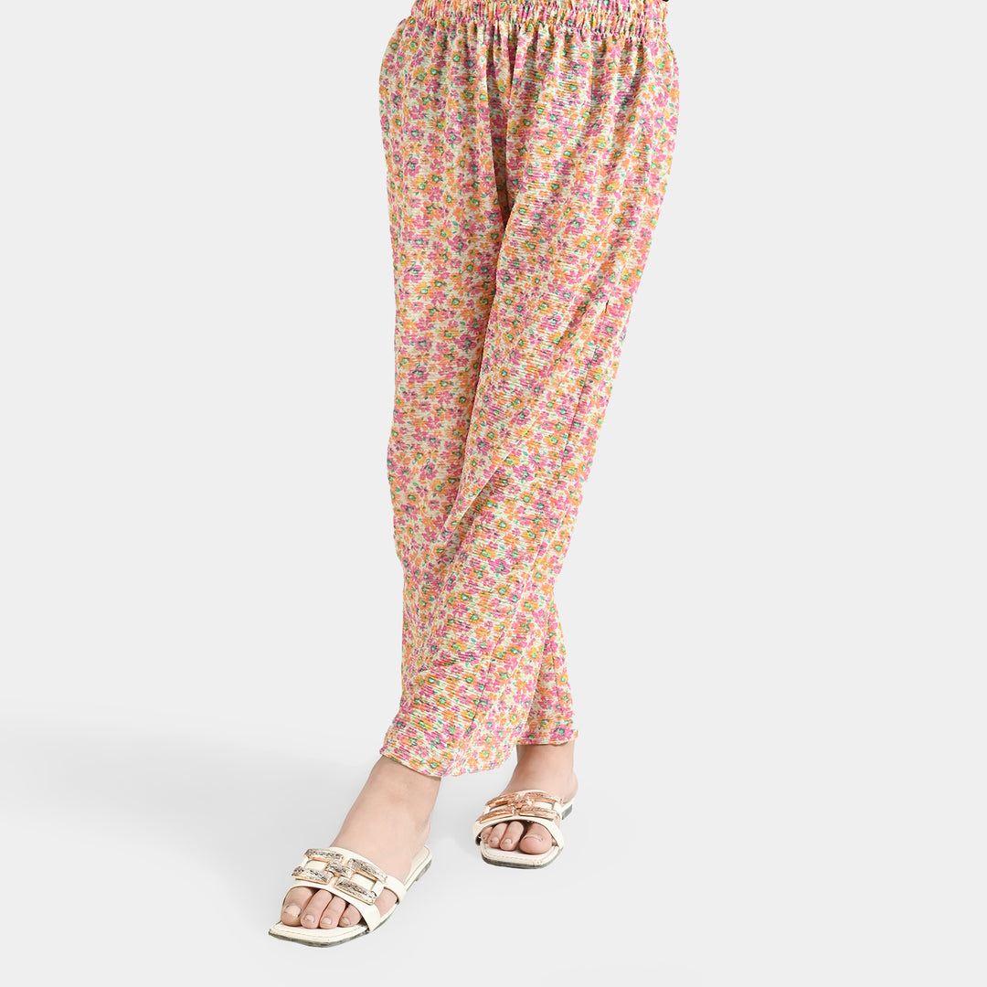 Girls Chiffon Culotte Floral-Multi