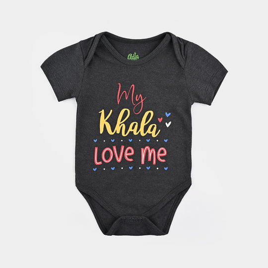 Infant (Unisex) Cotton Interlock Basic Romper Khala Love-CHARCOAL