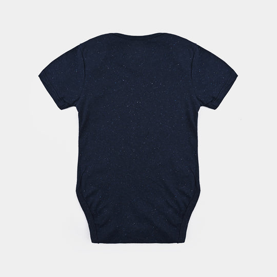 Infant (Unisex) Cotton Interlock Basic Romper  Dada Dadi-NAVY