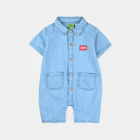 Infant Boys Tensile Denim (Light Denim) Romper-Blue