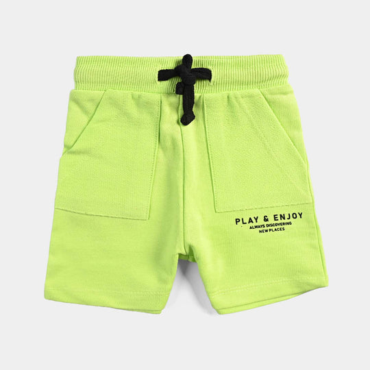 Infant Boys Cotton Terry Short PLAY & ENJOY-Sharp Green