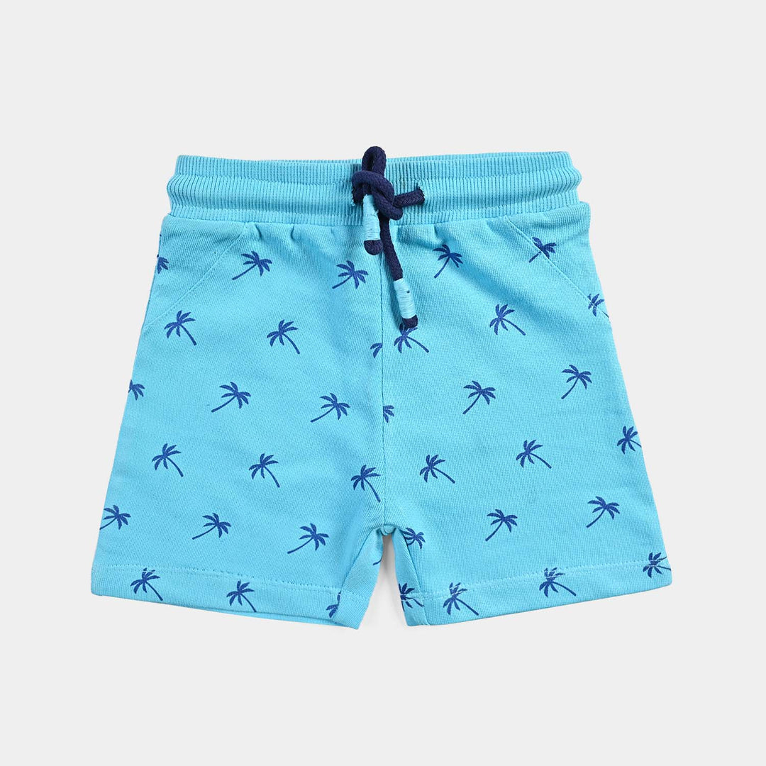 Infant Boys Cotton Terry Short Palm Tree