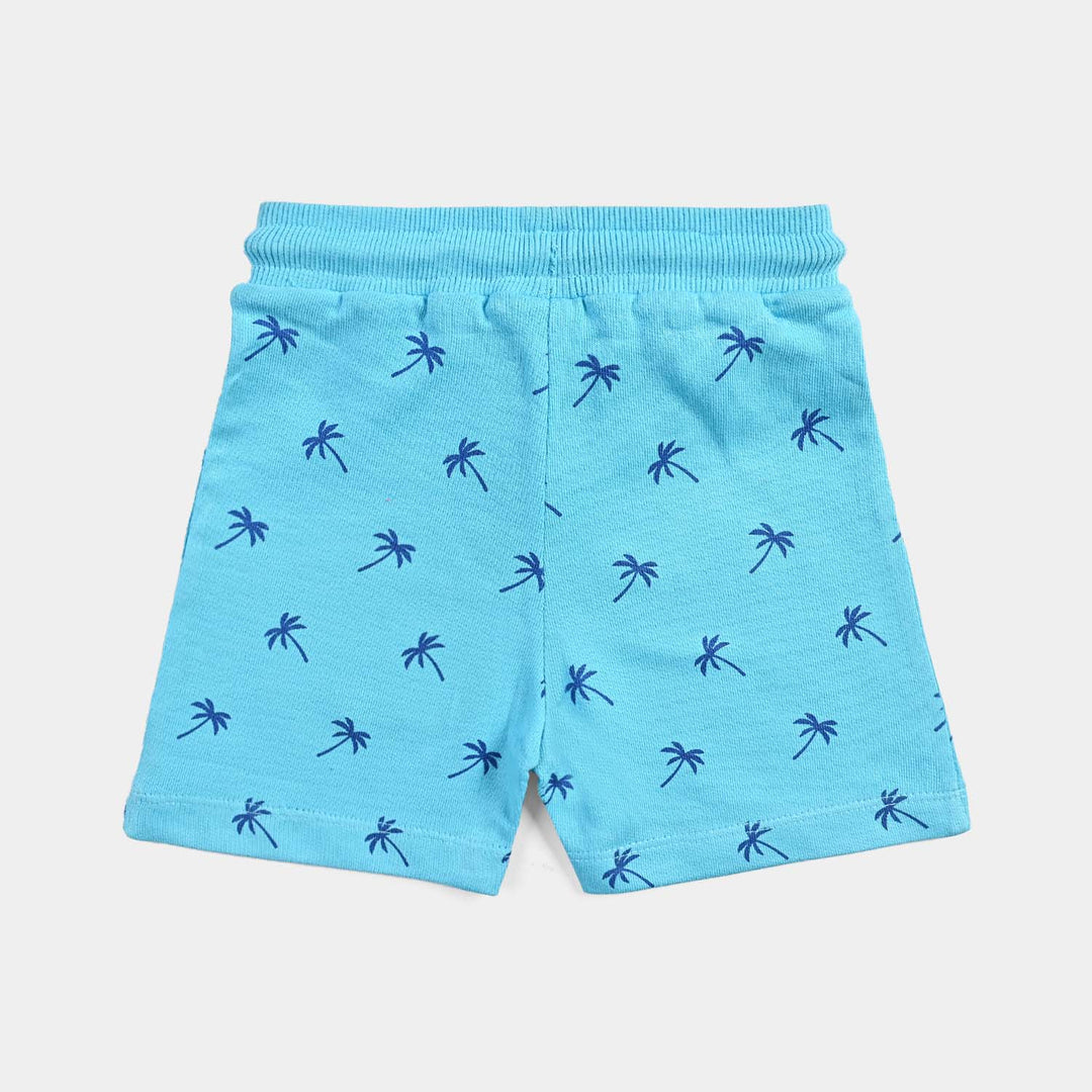 Infant Boys Cotton Terry Short Palm Tree