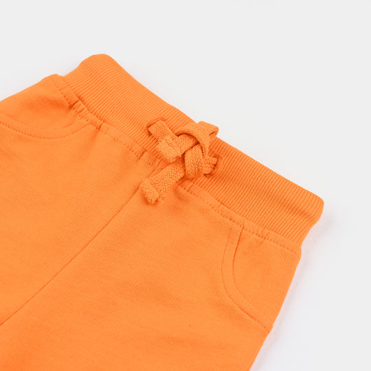 Infant Boys Cotton Terry Short Happy Croco-Orange