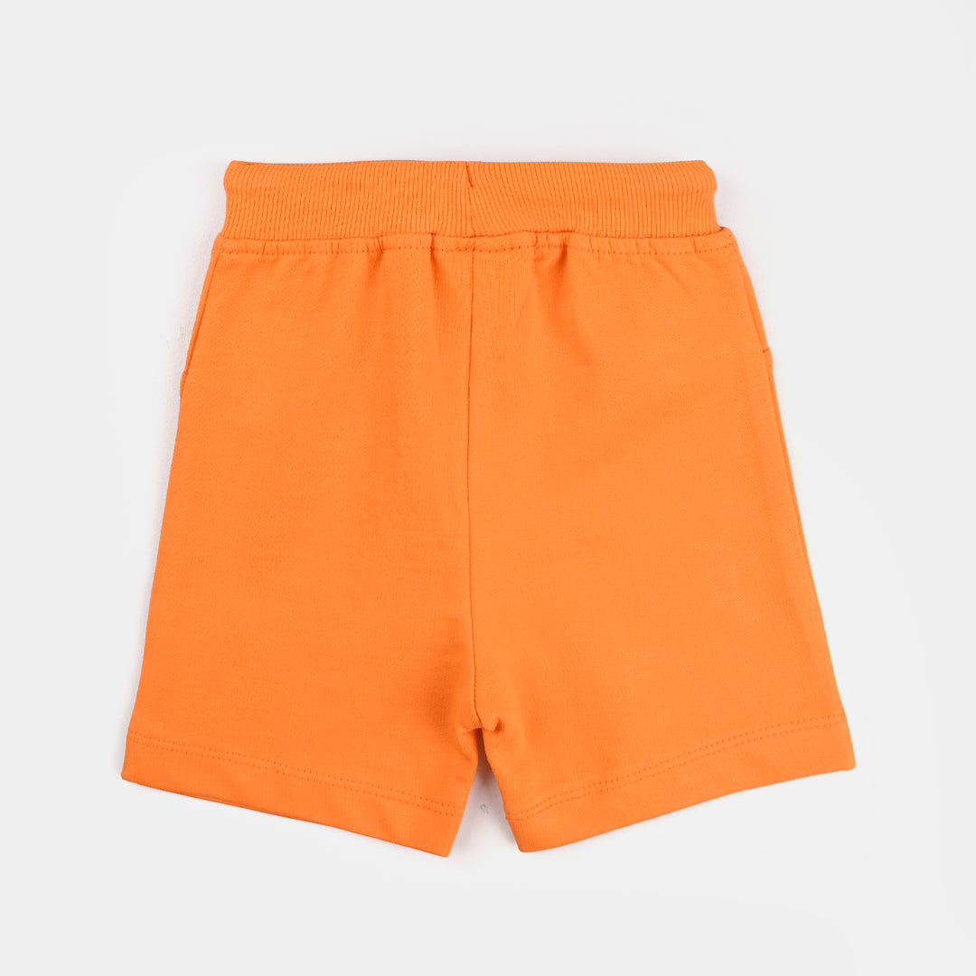 Infant Boys Cotton Terry Short Happy Croco-Orange