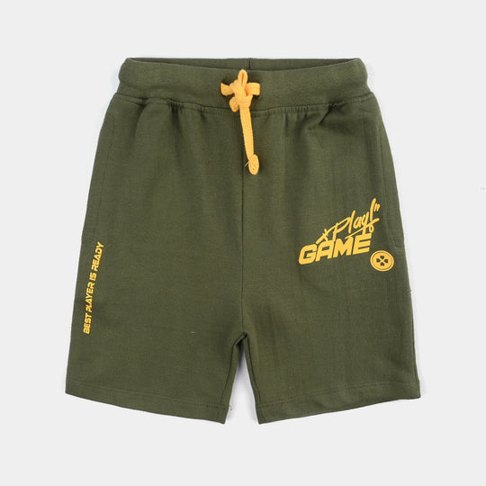 Boys Cotton Terry BASIC SHORT Play Game-Chive