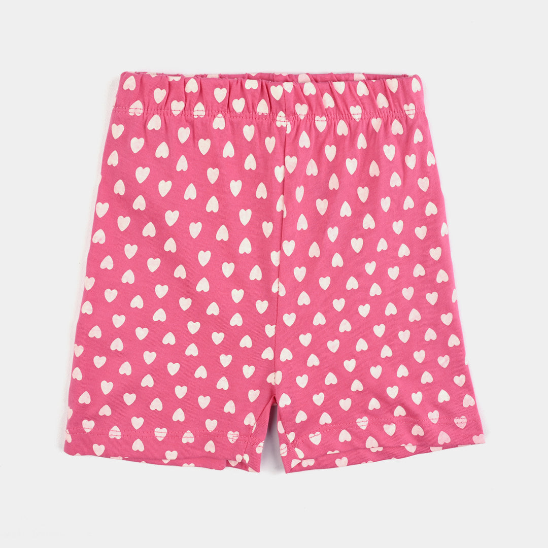 Infant Girls Poly Cotton Jersey Night Suit Eat Sleep-Vanilla Ice