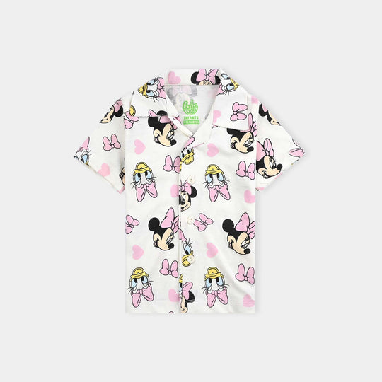 Infant Girls Poly Cotton Jersey Night Suit-Vanilla Ice