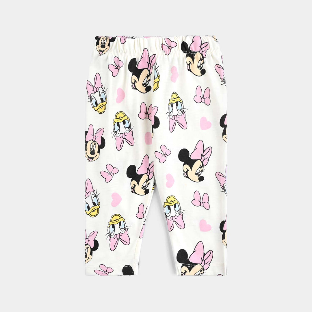 Infant Girls Poly Cotton Jersey Night Suit-Vanilla Ice
