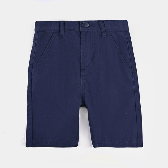 Boys Basic Cotton Short-NAVY