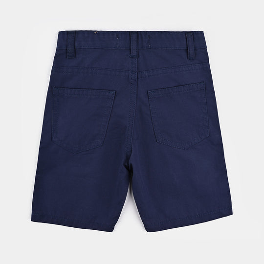 Boys Basic Cotton Short-NAVY