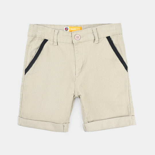 Boys Cotton Short Fun All The Time-KHAKI