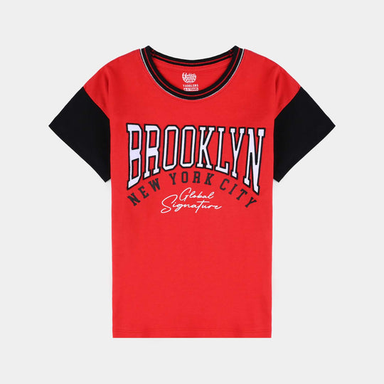 Boys Jersey/Terry 2 Piece Suit Brooklyn-Red/Black