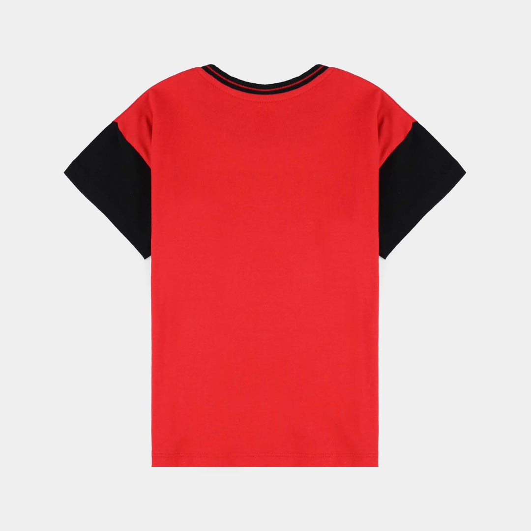 Boys Jersey/Terry 2 Piece Suit Brooklyn-Red/Black