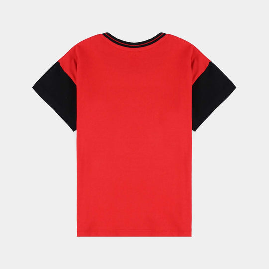 Boys Jersey/Terry 2 Piece Suit Brooklyn-Red/Black