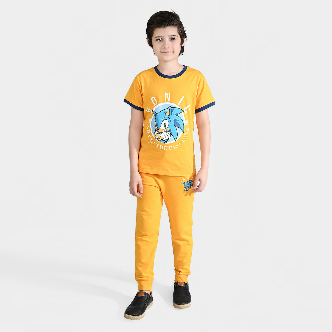 Boys Jersey/Terry 2 Piece Suit-Citrus