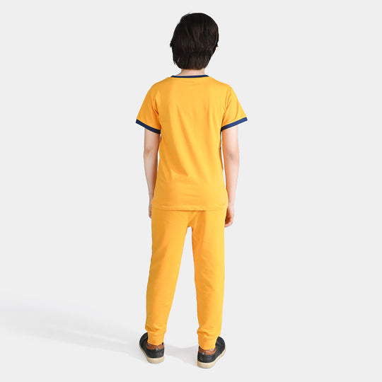 Boys Jersey/Terry 2 Piece Suit-Citrus