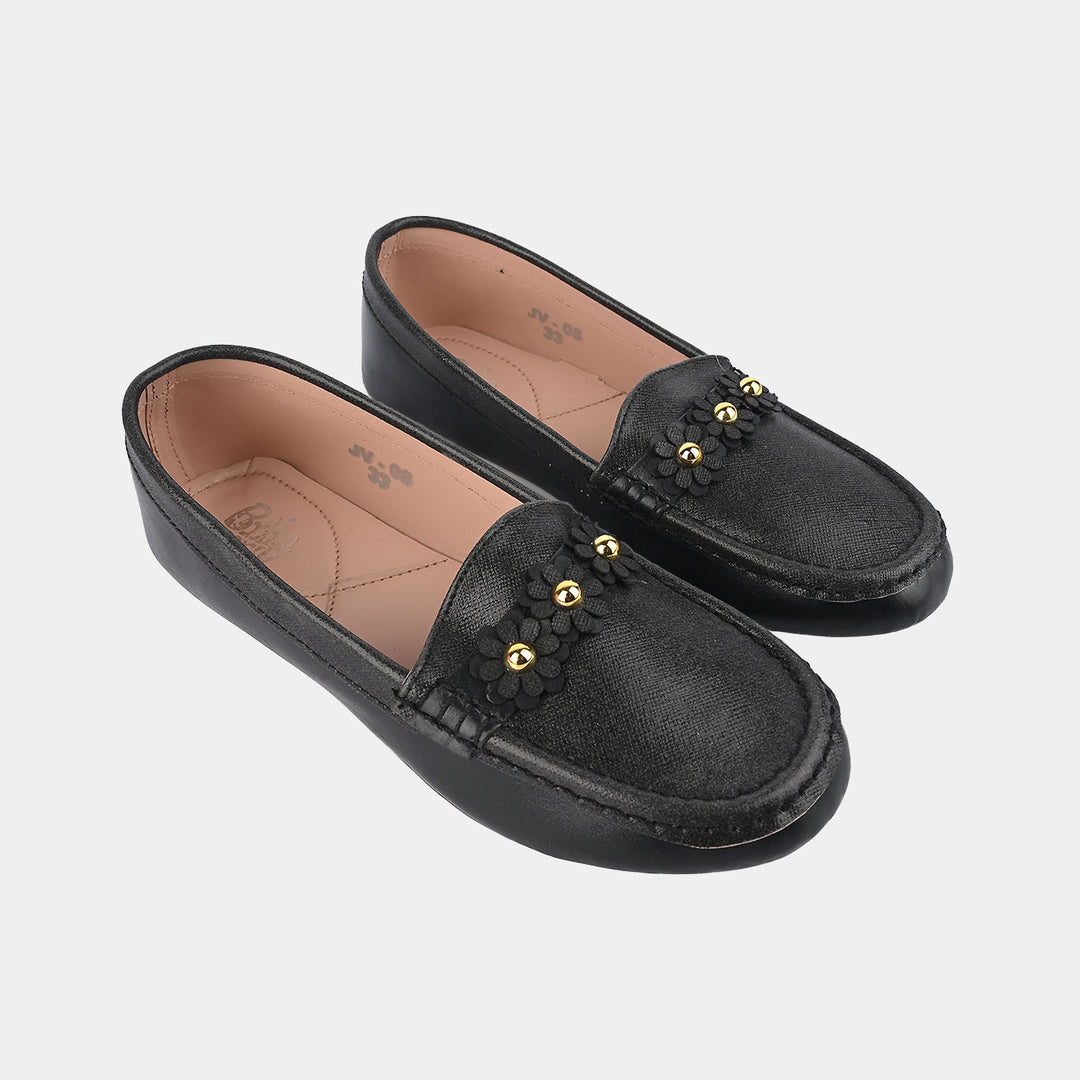 Girls Loafer JV-08-BLACK