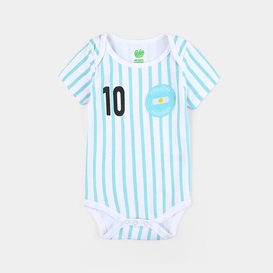 Infant Unisex Cotton Interlock Romper -White