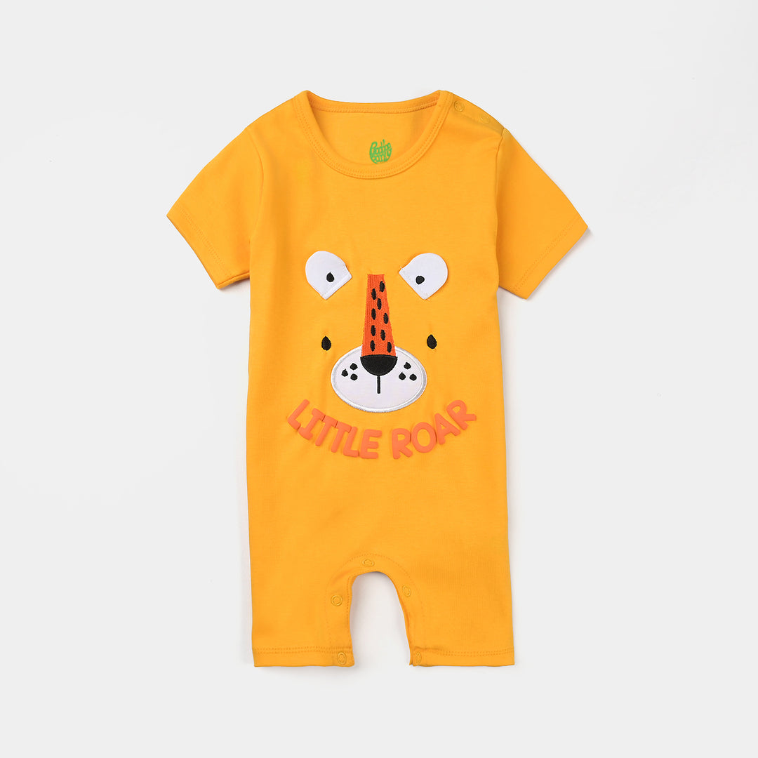 Infant Boys Cotton Interlock Romper Tiger-Citrus