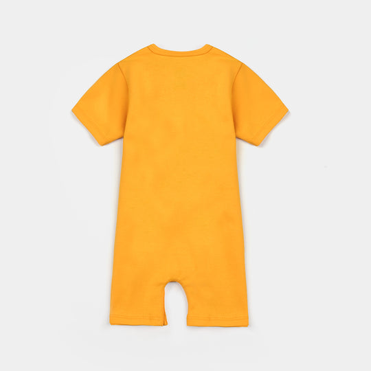 Infant Boys Cotton Interlock Romper Tiger-Citrus