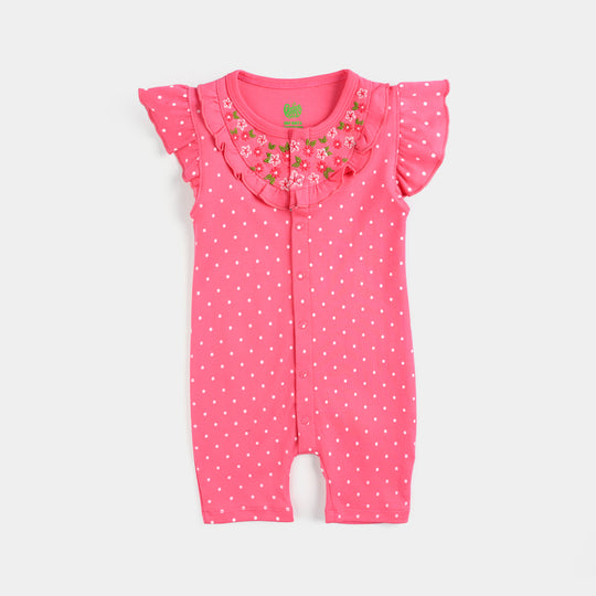 Infant Girls Cotton Interlock Romper Paradise