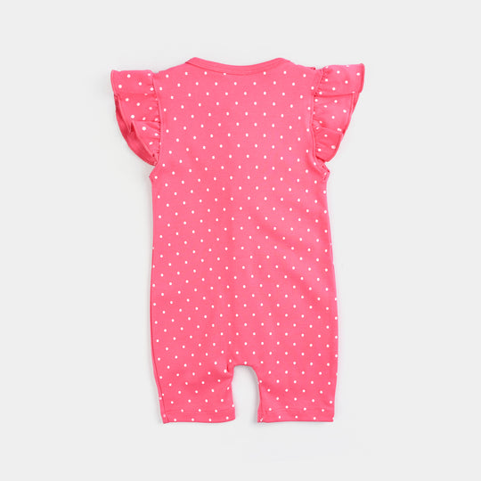 Infant Girls Cotton Interlock Romper Paradise