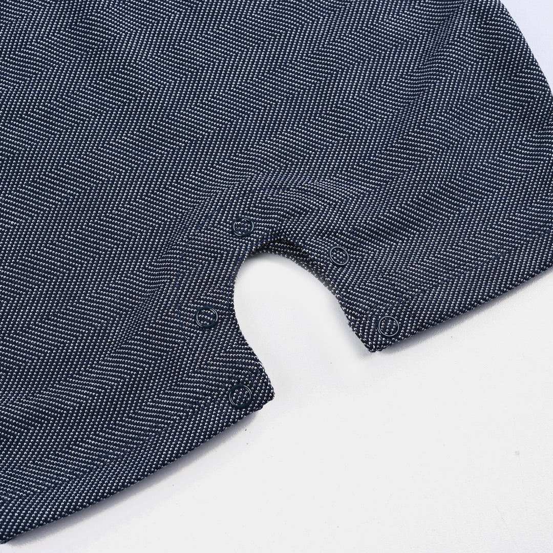 Infant Boys Cotton Interlock Romper PLEATS STYLE