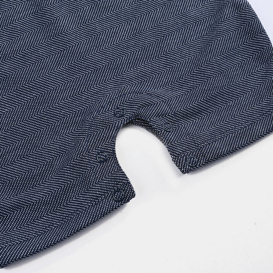 Infant Boys Cotton Interlock Romper PLEATS STYLE