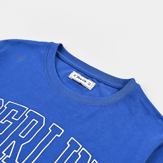 Teens Boys Jersey/Terry T-Shirt-Berlin-C.Blue