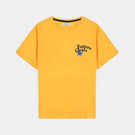 Teen Boys Cotton Jersey T-Shirt Goals-Citrus