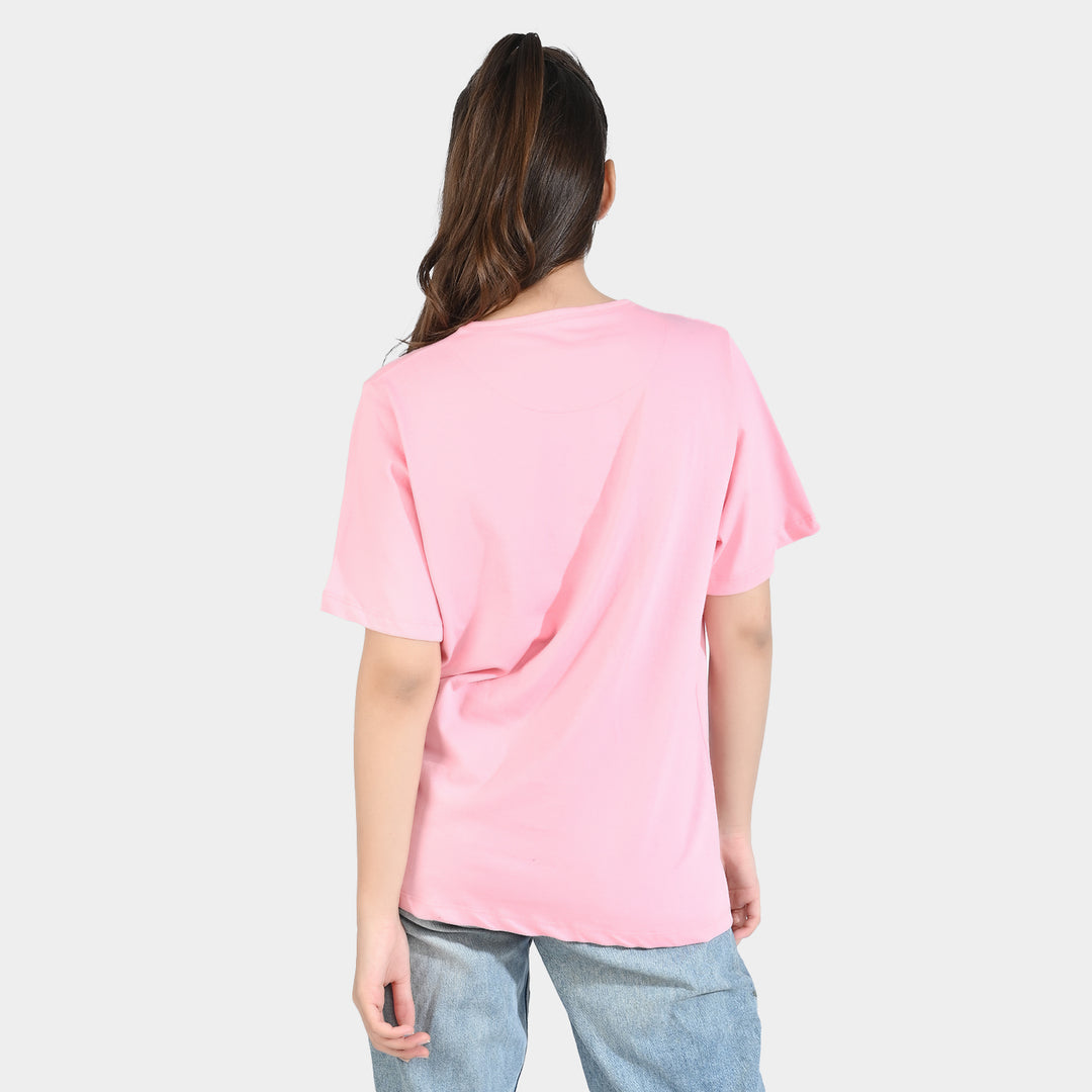 Teen Girls Cotton Jersey Tee-Bloom-Candy.Pink