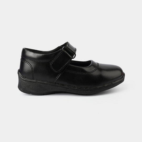 Girls School Shoes TS-11A-BLACK