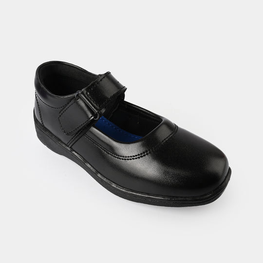 Girls School Shoes TS-11A-BLACK