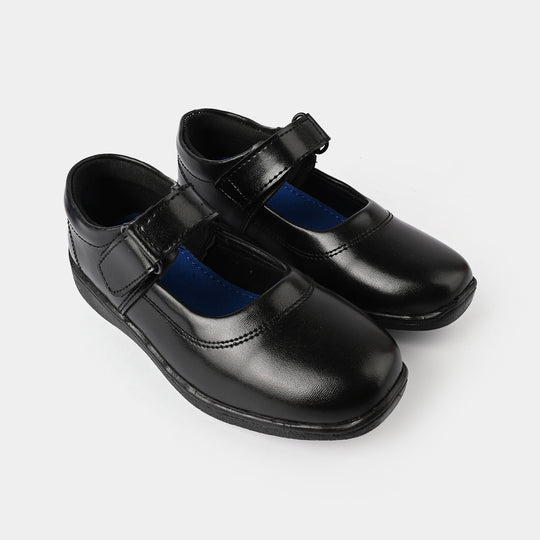 Girls School Shoes TS-11A-BLACK