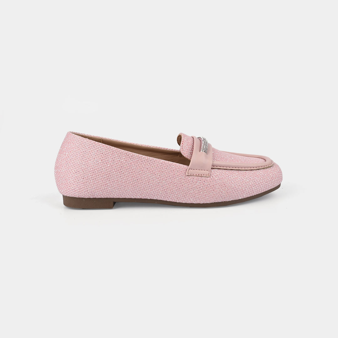 Girls Loafer OS-02-Tea.Pink