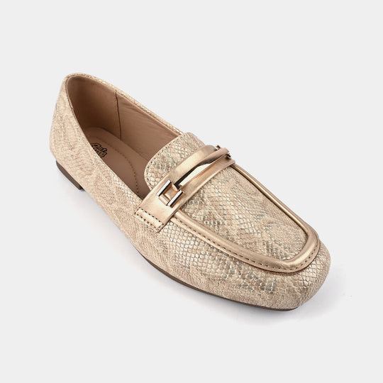 Girls Loafer OS-04-Golden