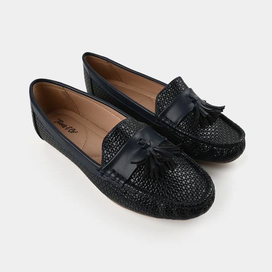 Teens Girls Loafers OS-06-NAVY