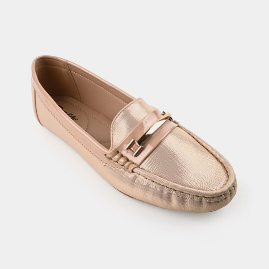 Teens Girls Loafers OS-07-Golden