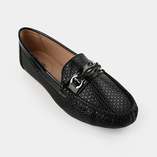 Teens Girls Loafers OS-08-BLACK