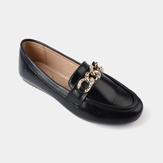 Teens Girls Loafers OS-09-BLACK