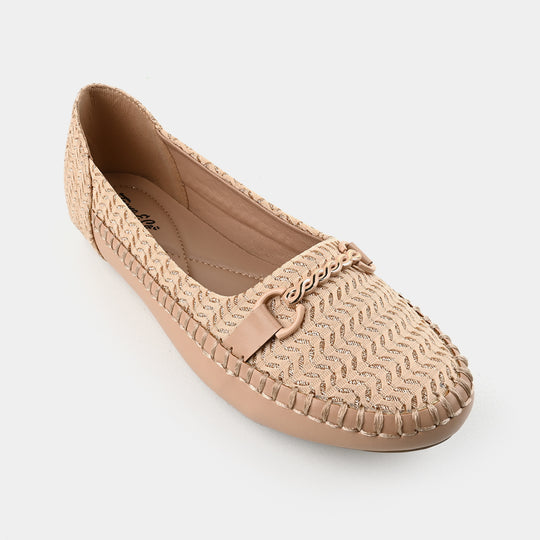 Teens Girls Loafers OS-10-BEIGE