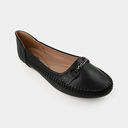 Teens Girls Loafers OS-10-BLACK