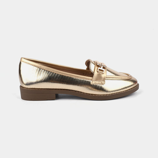 Teens Girls Loafers OS-12-Golden