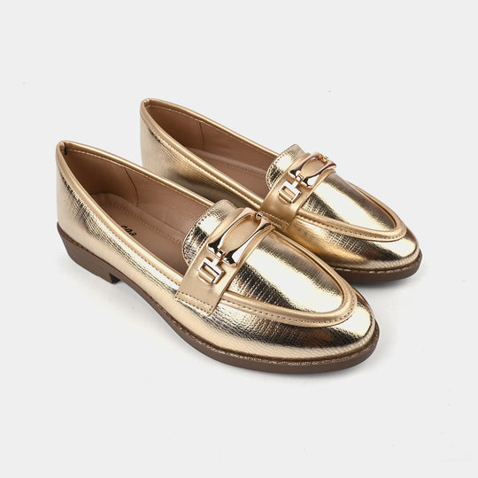 Teens Girls Loafers OS-12-Golden