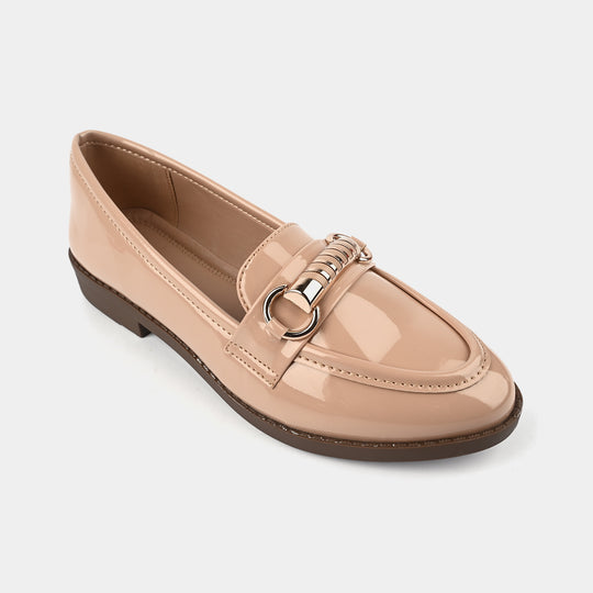 Teens Girls Loafers OS-13-BEIGE