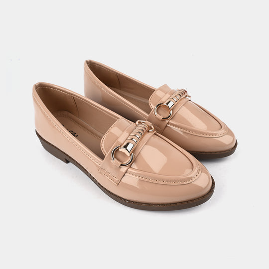 Teens Girls Loafers OS-13-BEIGE