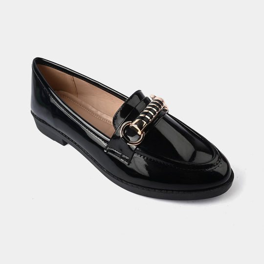 Teens Girls Loafers OS-13-BLACK