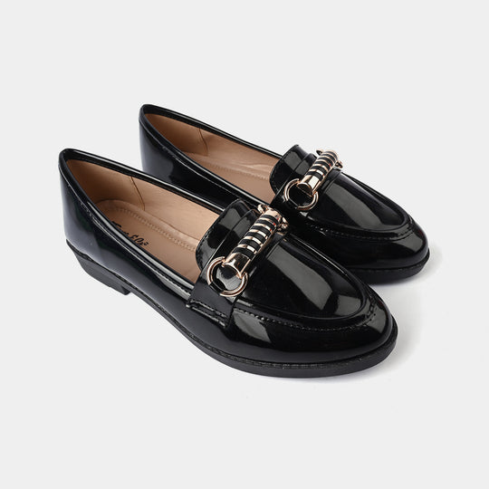 Teens Girls Loafers OS-13-BLACK